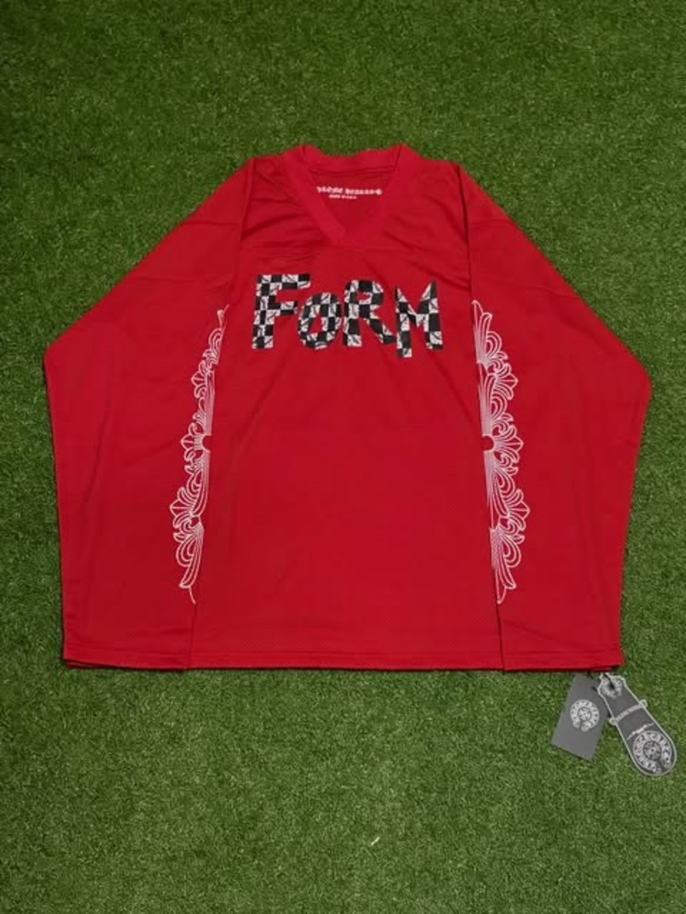 Red Long Sleeve Chrome Jersey